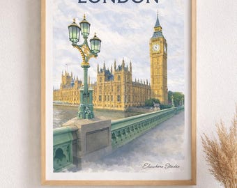 Big Ben, London – Aquarell Kunstdruck