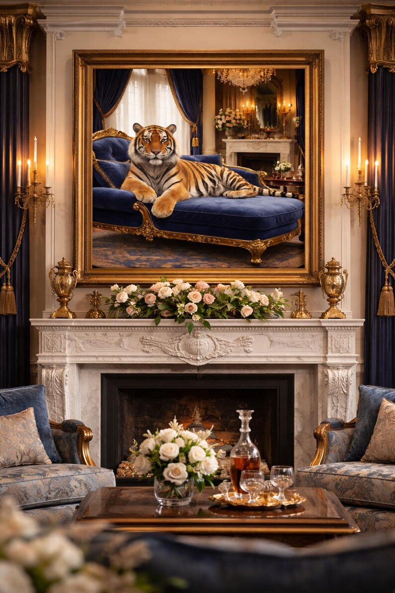 Tiger Room Tiger Lounging (50cm X 75cm) JPEG - Etsy