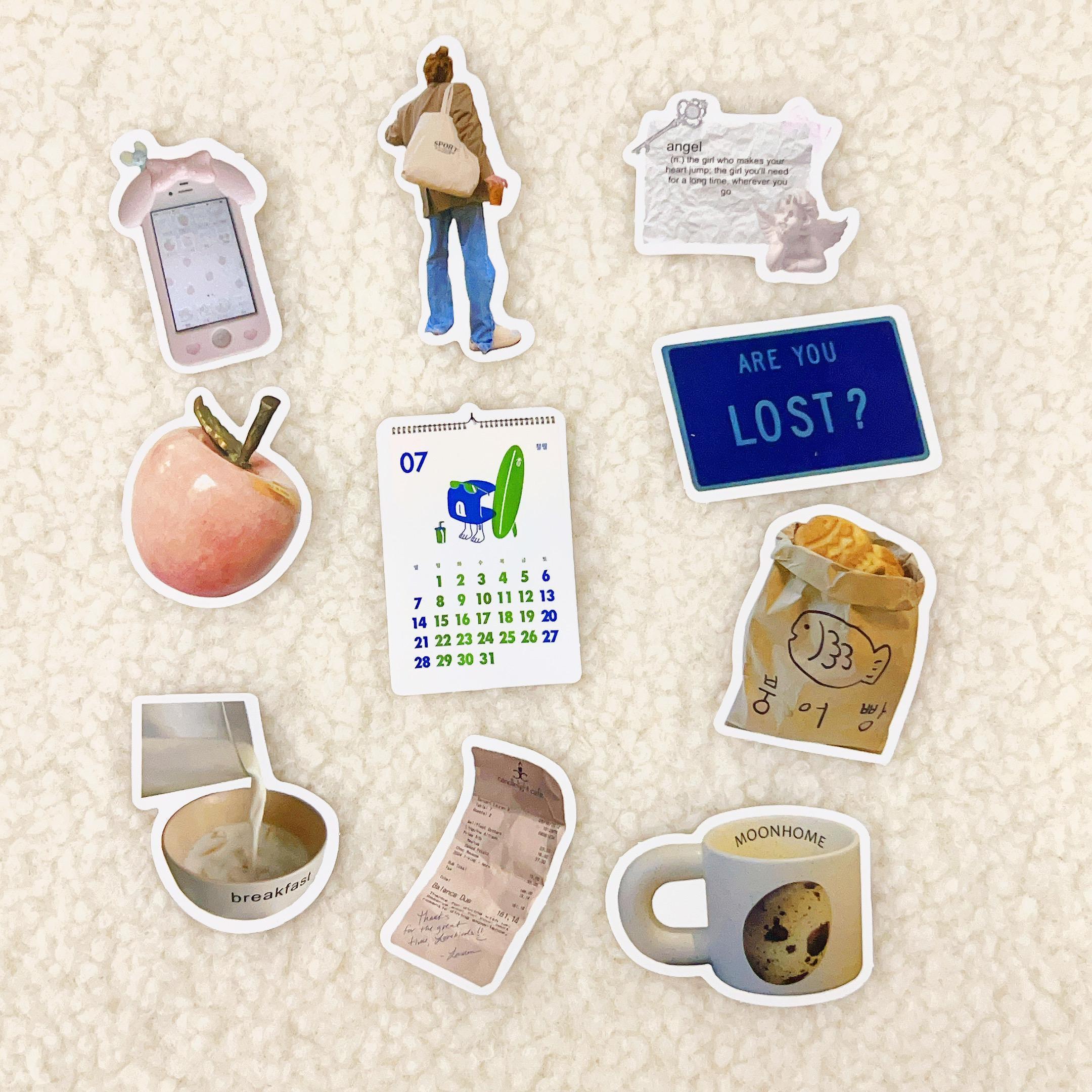 50 Random Pinterest Girl Sticker Pack for Kindle, Aesthetic Coquette ...