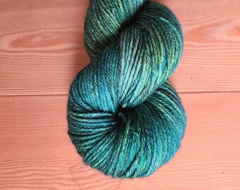 Hand-Dyed Superwash Merino DK Yarn: Verdant Green, Nature Inspired
