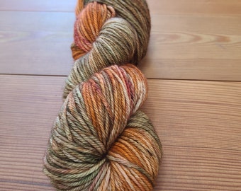 Hand-Dyed Superwash Merino Wool Yarn: Ochre Sea Star Worsted Weight