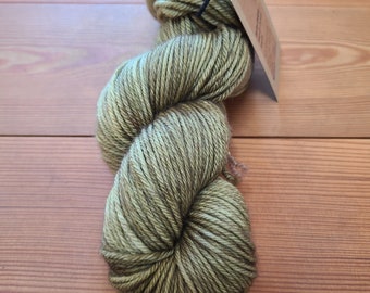 Hand-Dyed Olive Drab Superwash Merino Wool Yarn - Worsted Weight