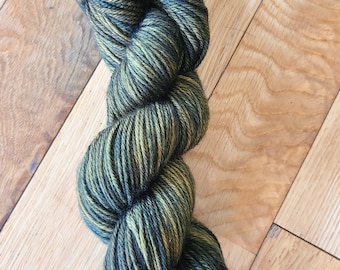 Hand-Dyed Superwash Merino Wool Yarn: Forrest Canopy Worsted Weight