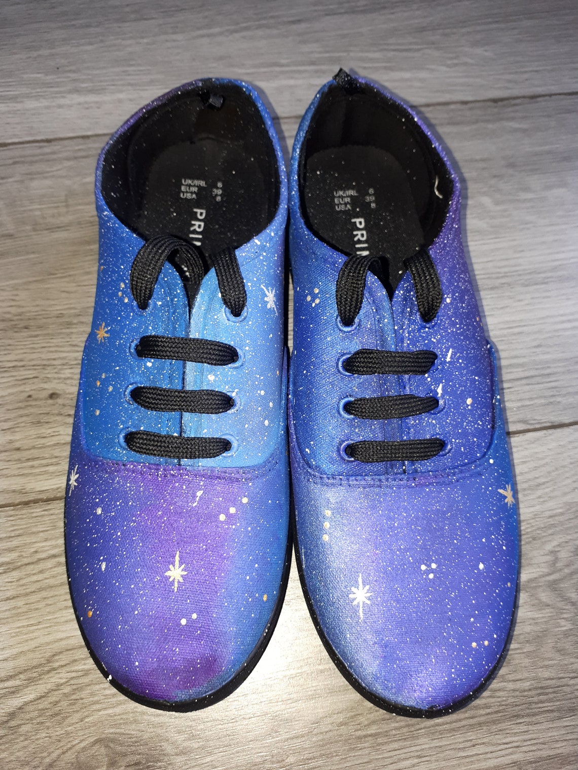 Hand Painted Galaxy Outer Space Universe Lace up Tennis Shoes - Etsy UK