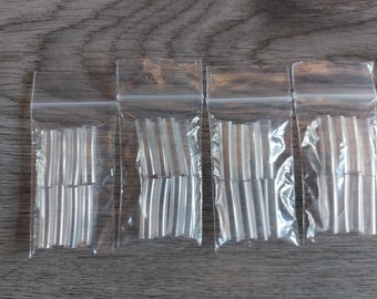 32 Clear Plastic Transparent Shoelace Aglets Tips Ends. Perfect for Mending, Fixing or Crafting