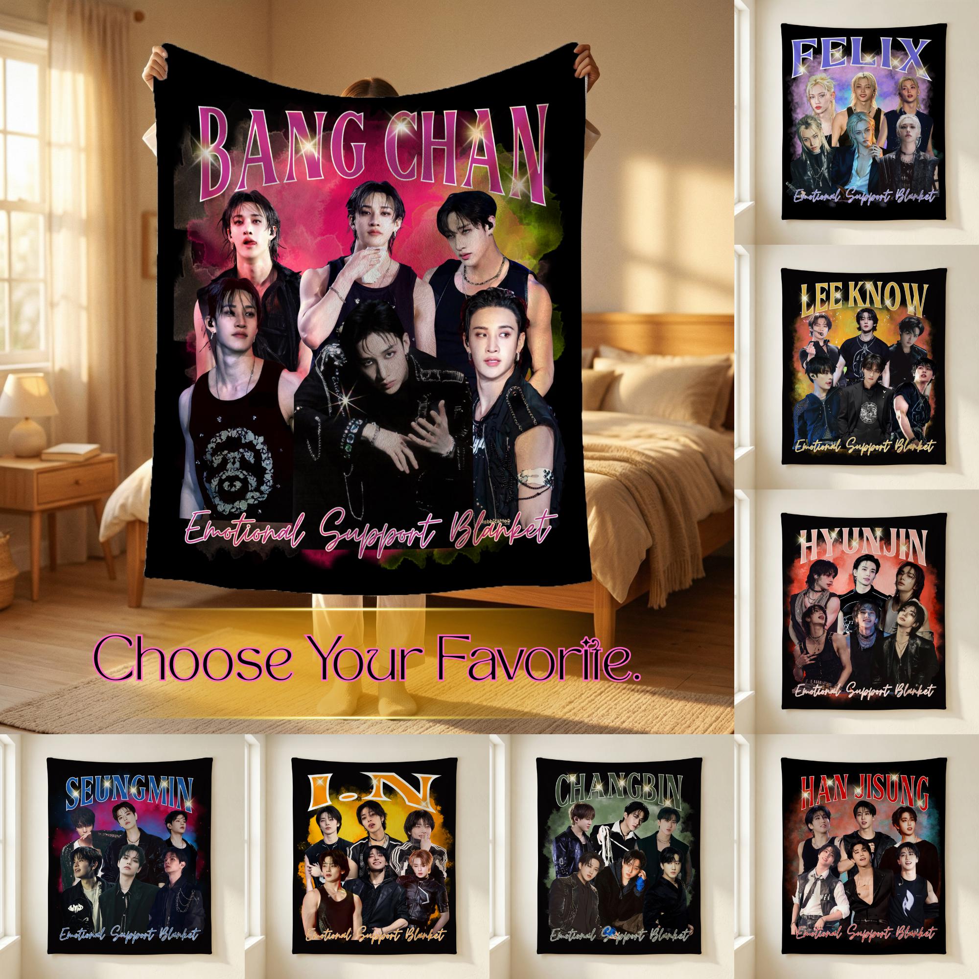 Stray Kids ヒョンジン ブランケット タペストリー フラッグ Stray Kids Hyunjin Blanket - Etsy
