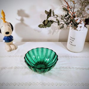 Lot 2 bols opaline Arcopal décor fleur marguerite années 60s