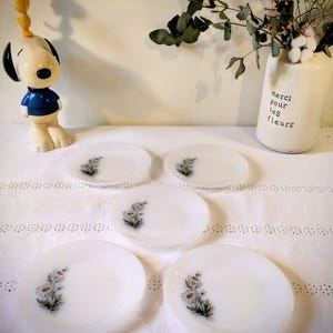 Lot De 3 Plats Creux Arcopal Vintage Motif Marguerites – état D'occasion
