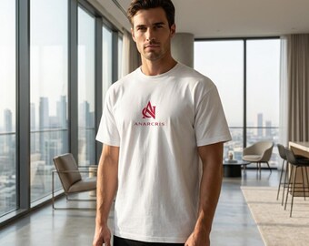 T-shirt pour homme ANARCRIS - Cotton Heritage MC1082, t-shirt streetwear de luxe, logo minimaliste