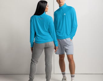 Pull léger à fermeture éclair sur un quart d'ANARCRIS | Haut performant qui évacue l'humidité