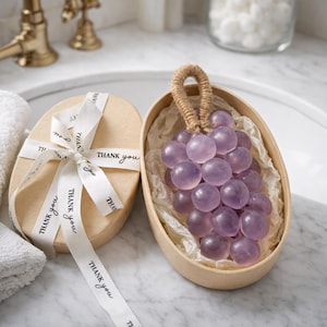 Handmade Grape Soap on a Rope – Bathroom Spa Decor