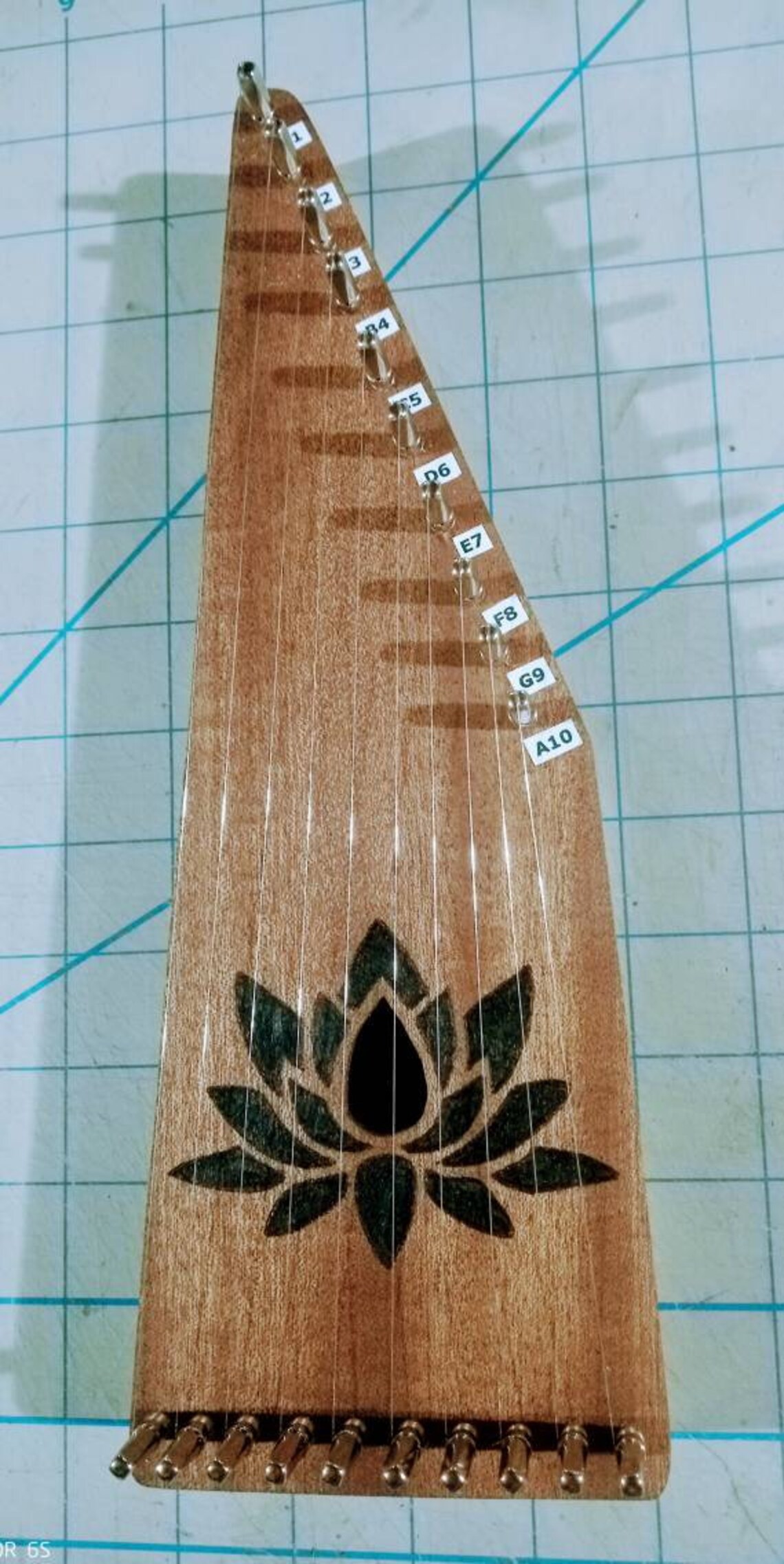 Psaltery Small Bowed Psaltery Zither Stringed instrument Etsy