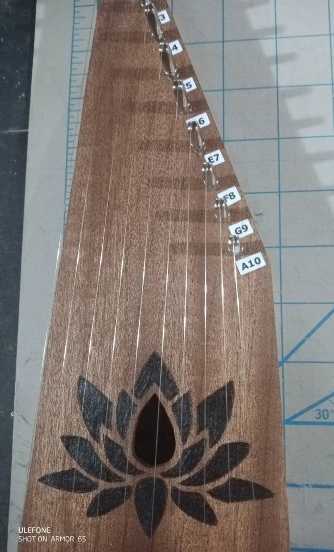 Psaltery Small Bowed Psaltery Zither Stringed instrument Etsy