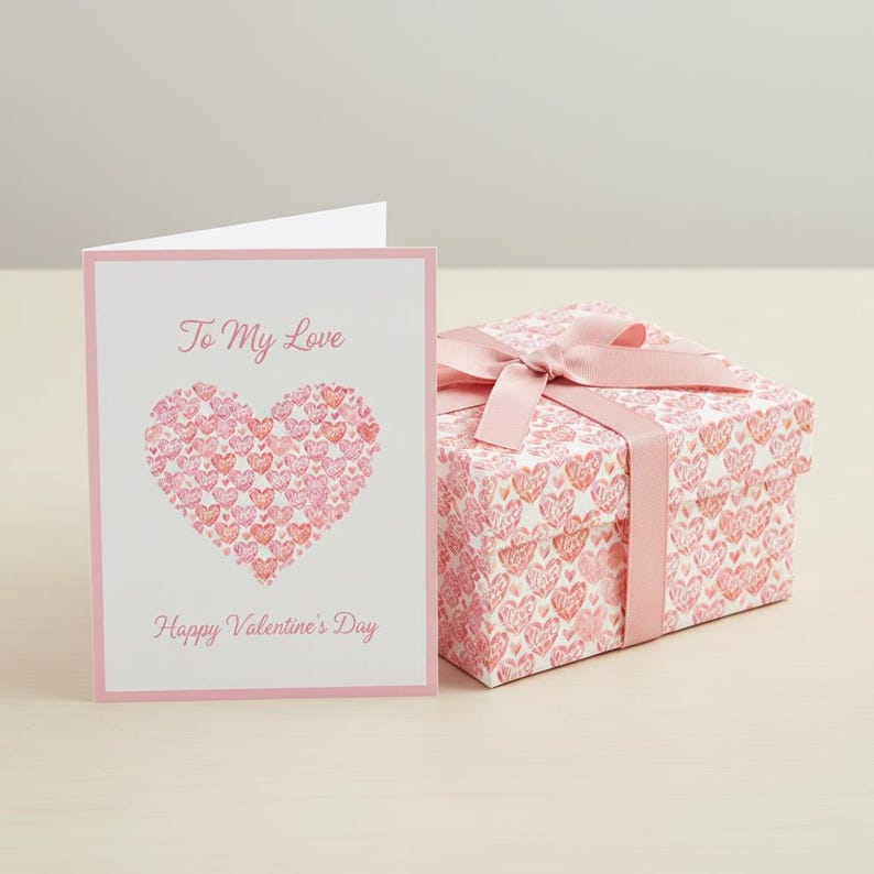 Watercolor Heart Seamless Pattern, Pink Love Hearts Digital Paper Pack ...