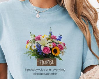 Nurse Script Heartbeat Tee | Nurse T-shirt