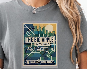 New York Big Apple T-Shirt | NYC skyline, city pride