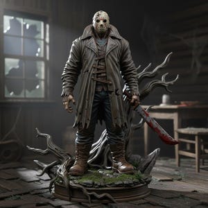 Figura de acechador de Dreadwood (archivo STL) / Estatua de coleccionista de terror / Miniatura gótica / (Descarga STL) imagen 4