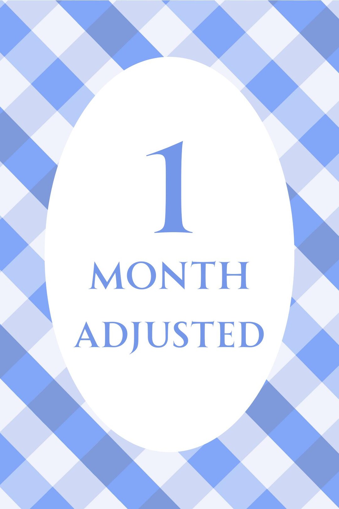 Adjusted Age Monthly Milestone Cards Printable ~blue~, 4x6 Preemie Baby ...