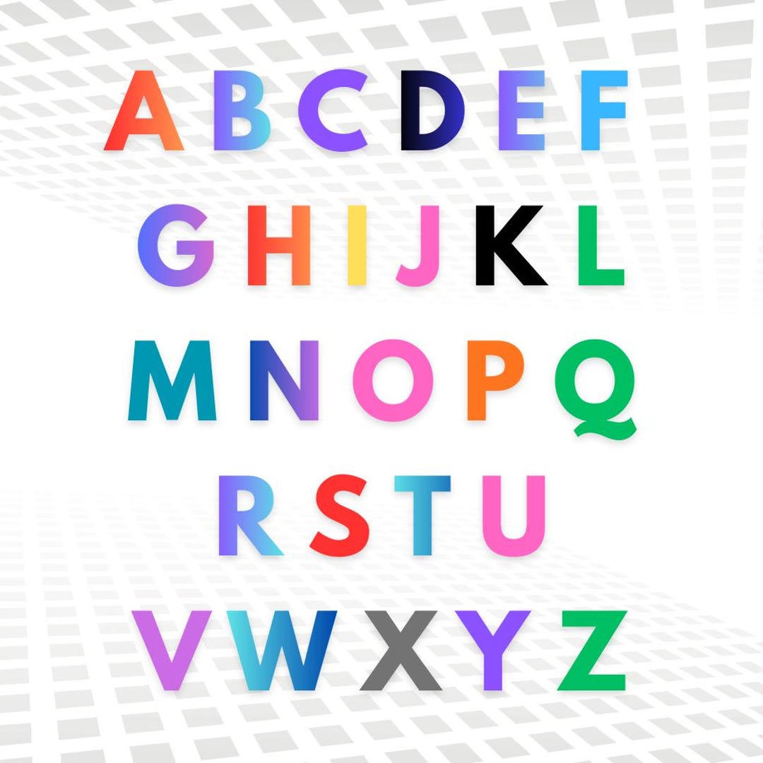 Multiple Leters Colorful Alphabet Letters in Multiple Colors - Etsy