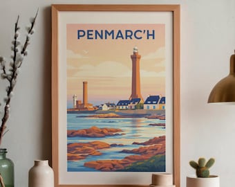 Vintage poster Penmarc'h – Eckmühl Lighthouse