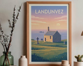 Vintage poster Landunvez – Saint-Samson Chapel