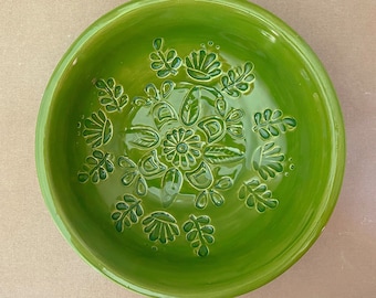 Handmade textured ceramic bowl