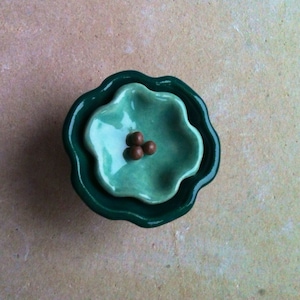 handmade ceramic floral furniture knob