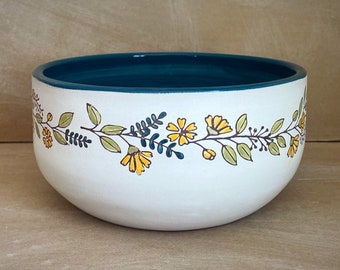 Handmade ceramic salad bowl