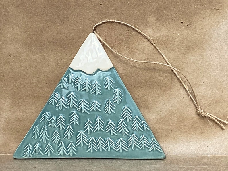 Handmade Ceramic Mountain Ornament - Etsy