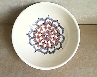 Small handmade mandala bowl