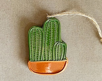 Handmade ceramic plant ornament