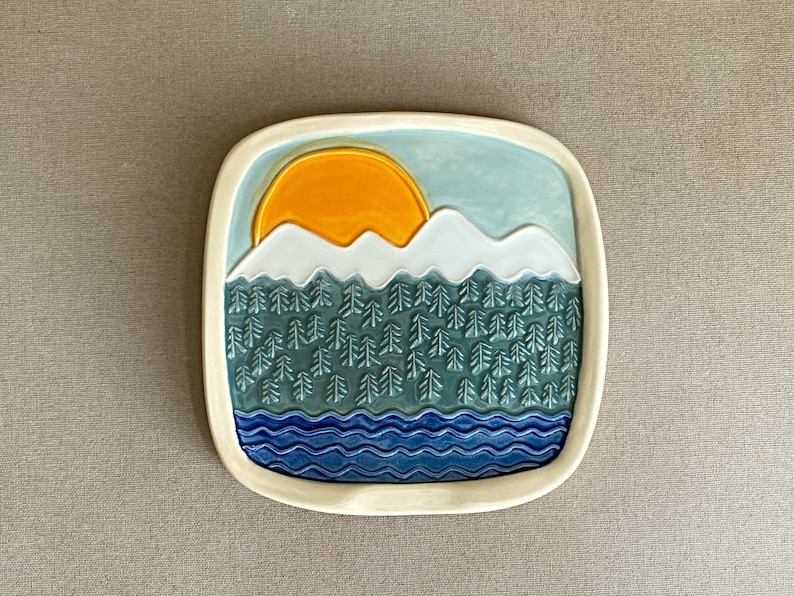 Handmade ceramic spoon rest