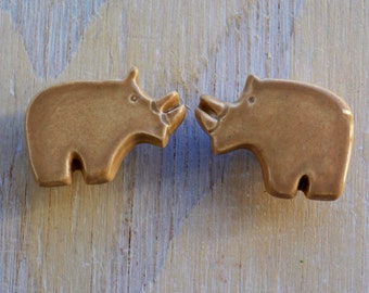 handmade ceramic furniture knob, drawer pull- safari nursery