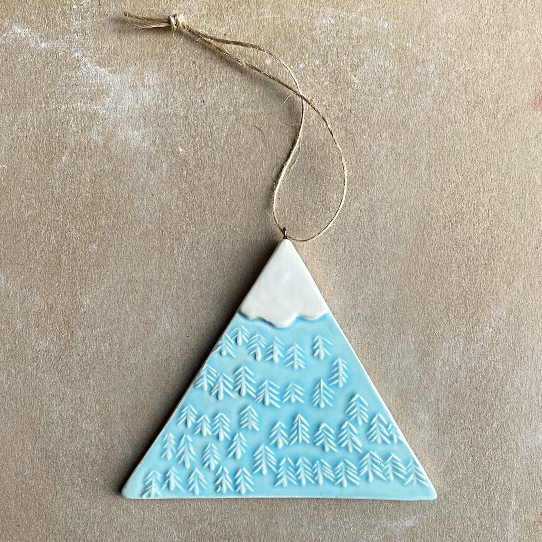 Handmade Ceramic Mountain Ornament - Etsy