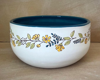 Handmade ceramic salad bowl