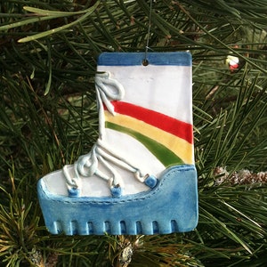 Ceramic moon boot ornament