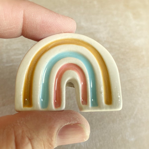 Handmade rainbow furniture knob