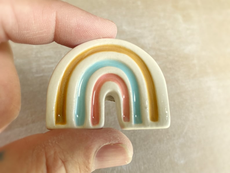 Handmade rainbow furniture knob image 1