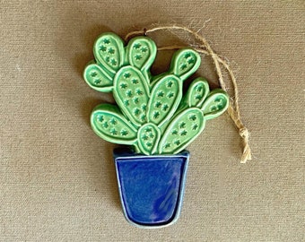 Handmade ceramic plant ornament