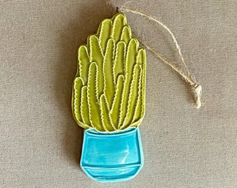 Handmade ceramic plant ornament