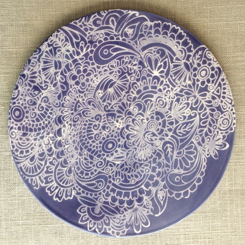 Handmade ceramic trivet/hot plate image 1
