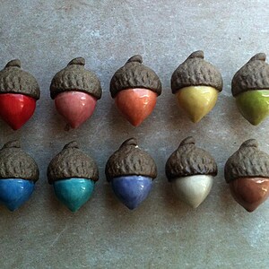Set of 10 acorn knobs