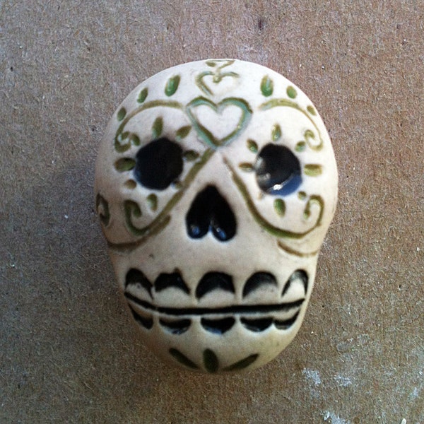 Gałki meblowe z czaszką Día de los Muertos, czaszka Day of the Dead