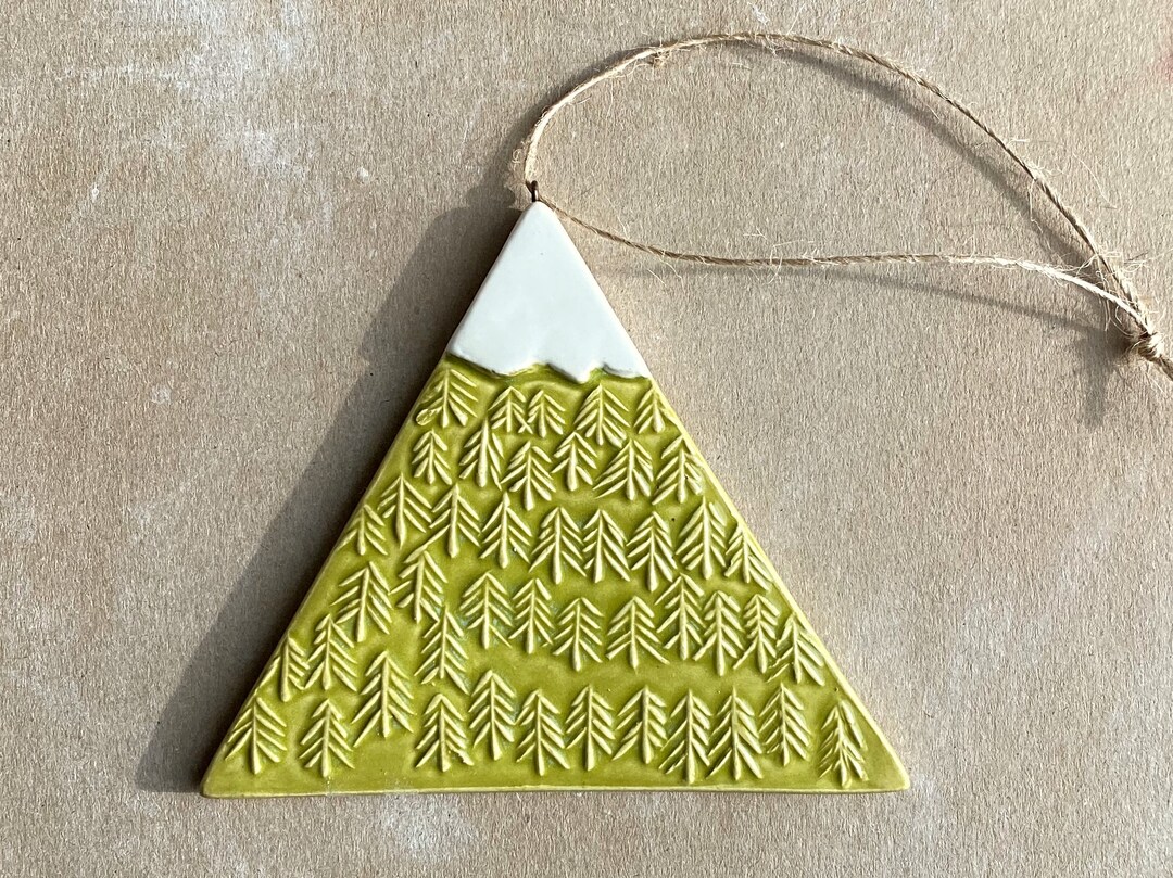 Handmade Ceramic Mountain Ornament - Etsy