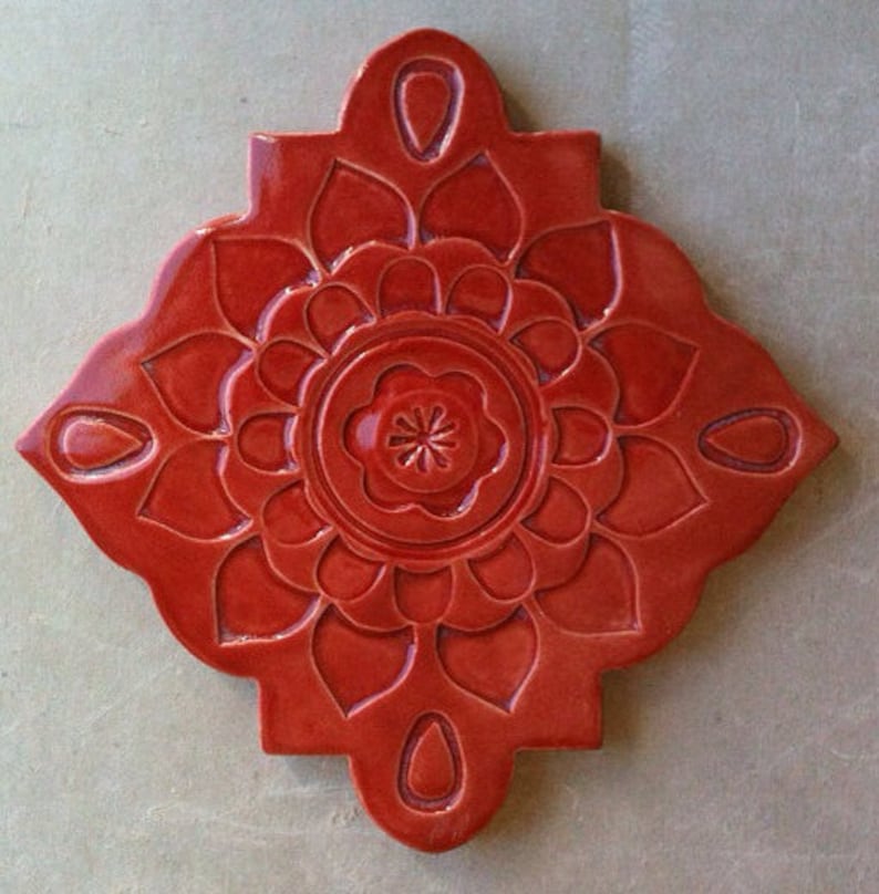 Ceramic Trivet Art Tile Wall Hanging Etsy
