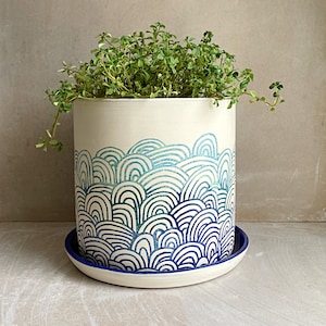 Handmade to order 8” ceramic planter