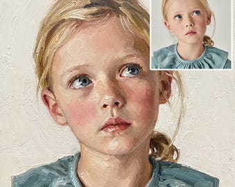 Aangepast olieverfschilderij van foto, handgeschilderd ingelijst familieportret, gepersonaliseerd huwelijksverjaardag