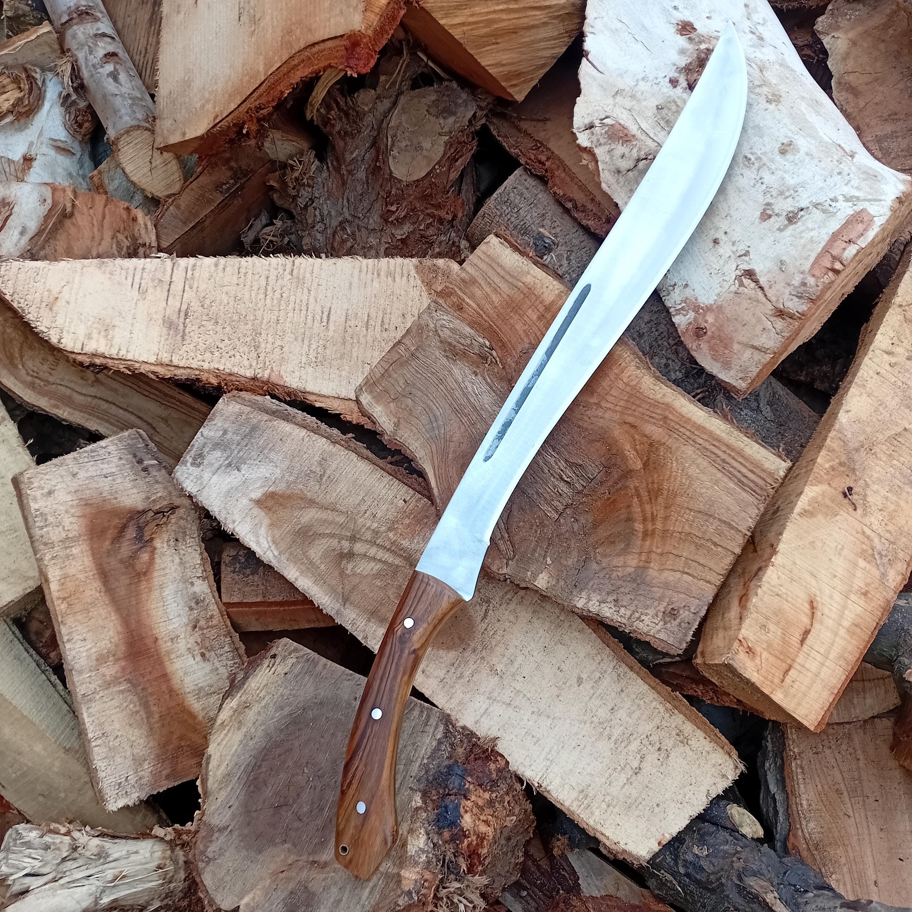 Machette De Chasse UBR Custom – Acier Carbone, Manche Micarta, Fait Main, Pakistan