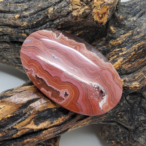 Dryhead Agate Hand Crafted Cabochon with Drusy