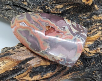 Dryhead Agate Hand Crafted Cabochon with Drusy